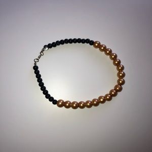 Black and brown gold necklace